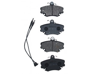 Колодки передние тормозные с проводом и с болтом Логан